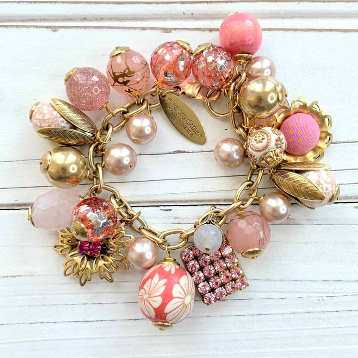 Lenora Dame - Wholesale Charm/dangle bracelet - Pink Bauble Charm Bracelet1
