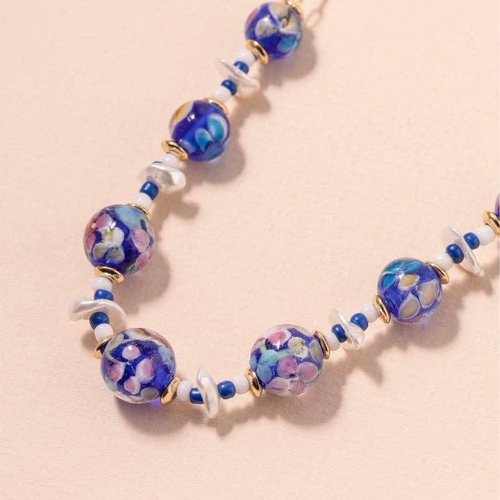 StarryNYC - Wholesale Beaded/Pearl Necklace - Murano High Quality Glass Beads with Pearl Linked Necklace3