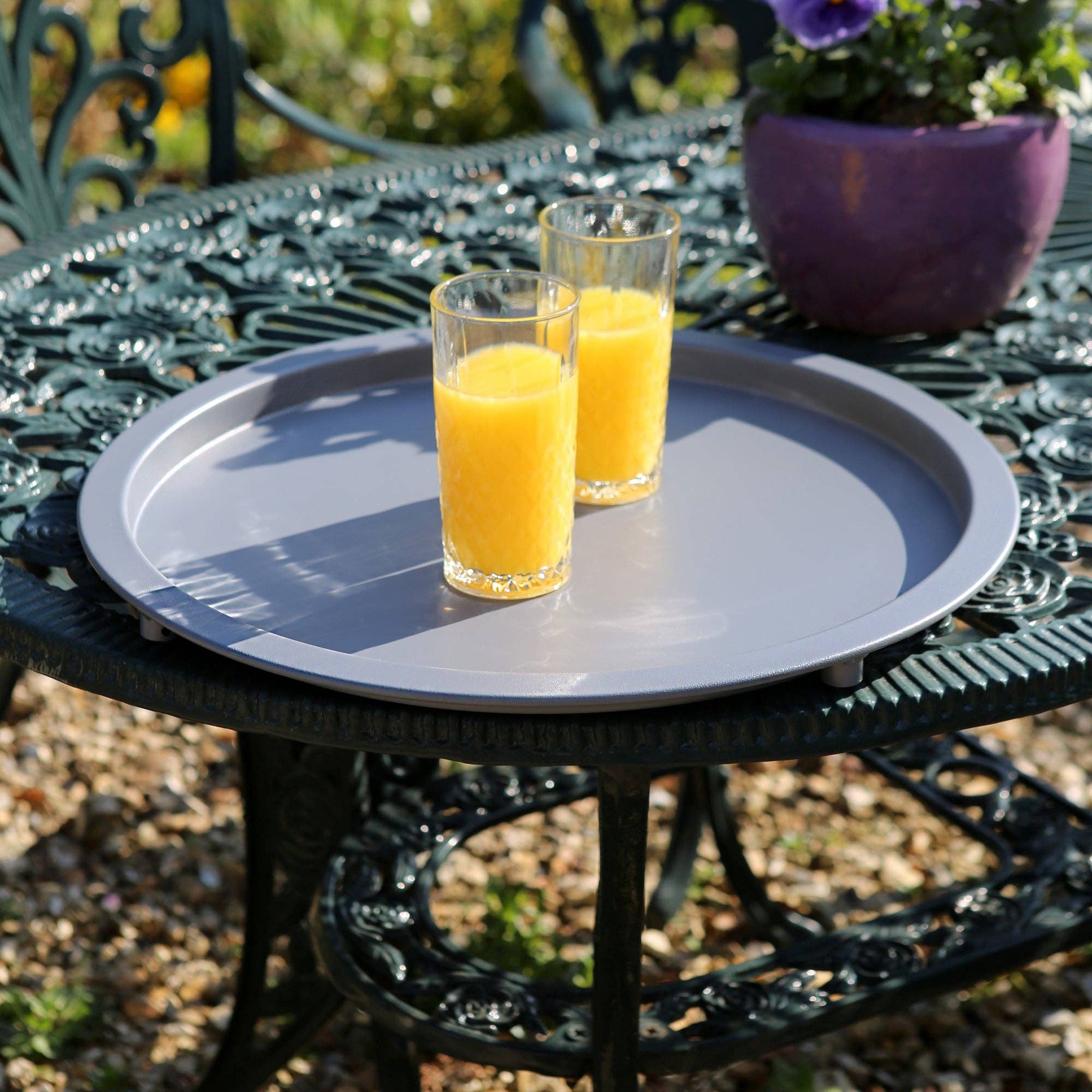 Rinkit Ltd – Großhandel Beistelltisch – Runder Tabletttisch aus Stahl – von Harbour Housewares14