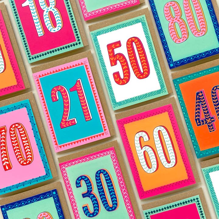 Maggie Magoo Designs - Wholesale Birthday Card - Greetings Card - Happy 50th Birthday - White2