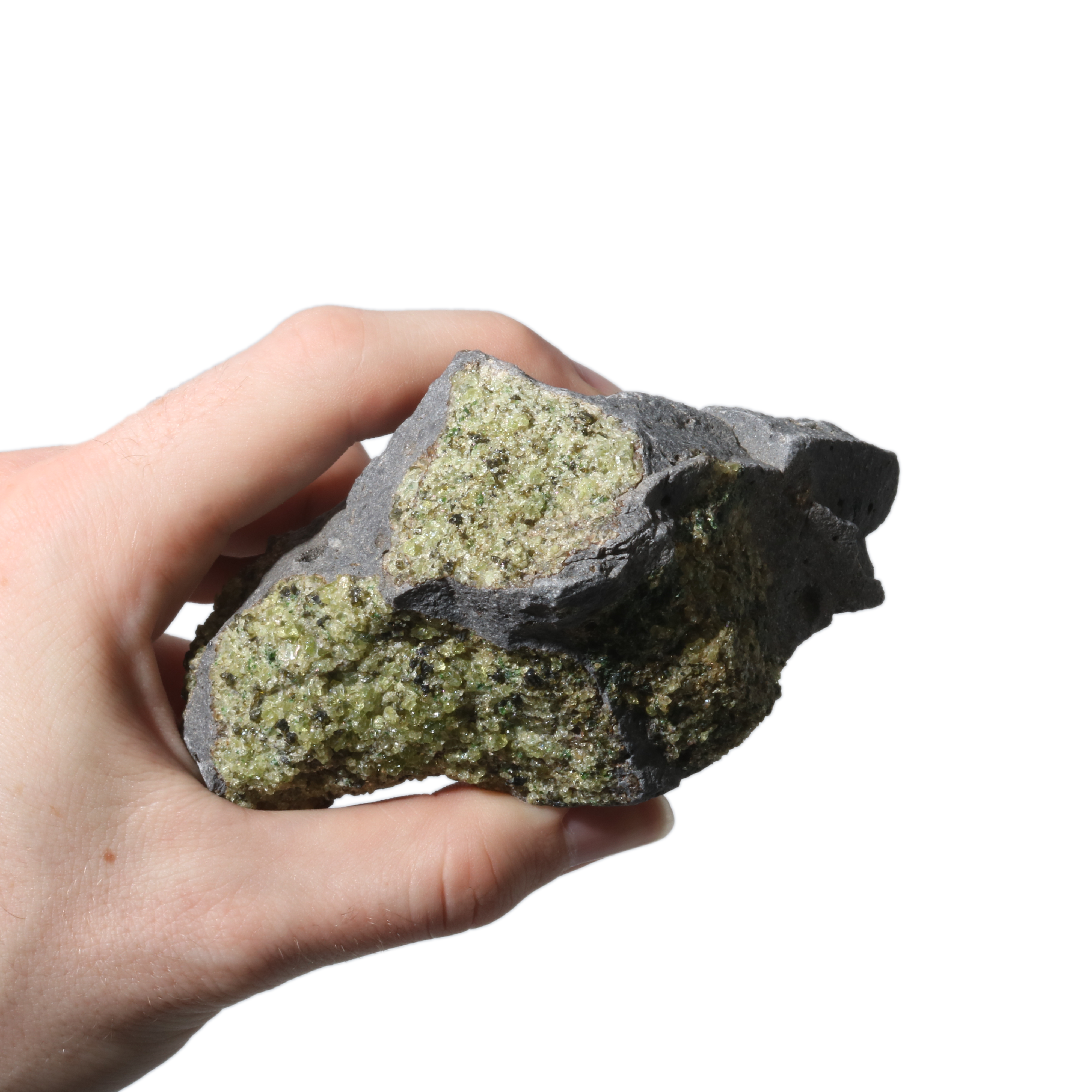 Stonebridge Imports - Wholesale Spiritual Stone/Crystal - Peridot Clusters on Basalt - 1 kg Flat1