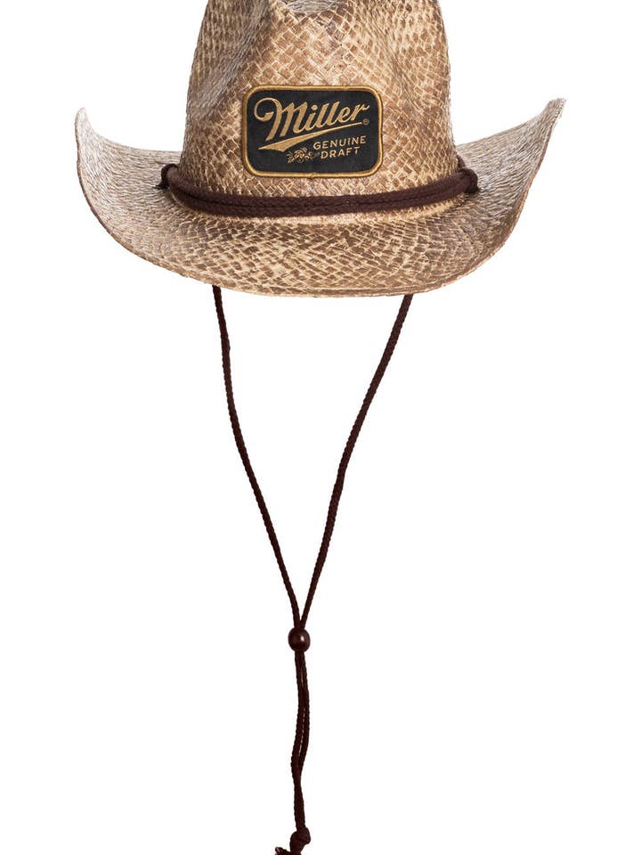 Miller Genuine Draft Straw Cowboy Hat for wholesale by Calhoun Sportswear