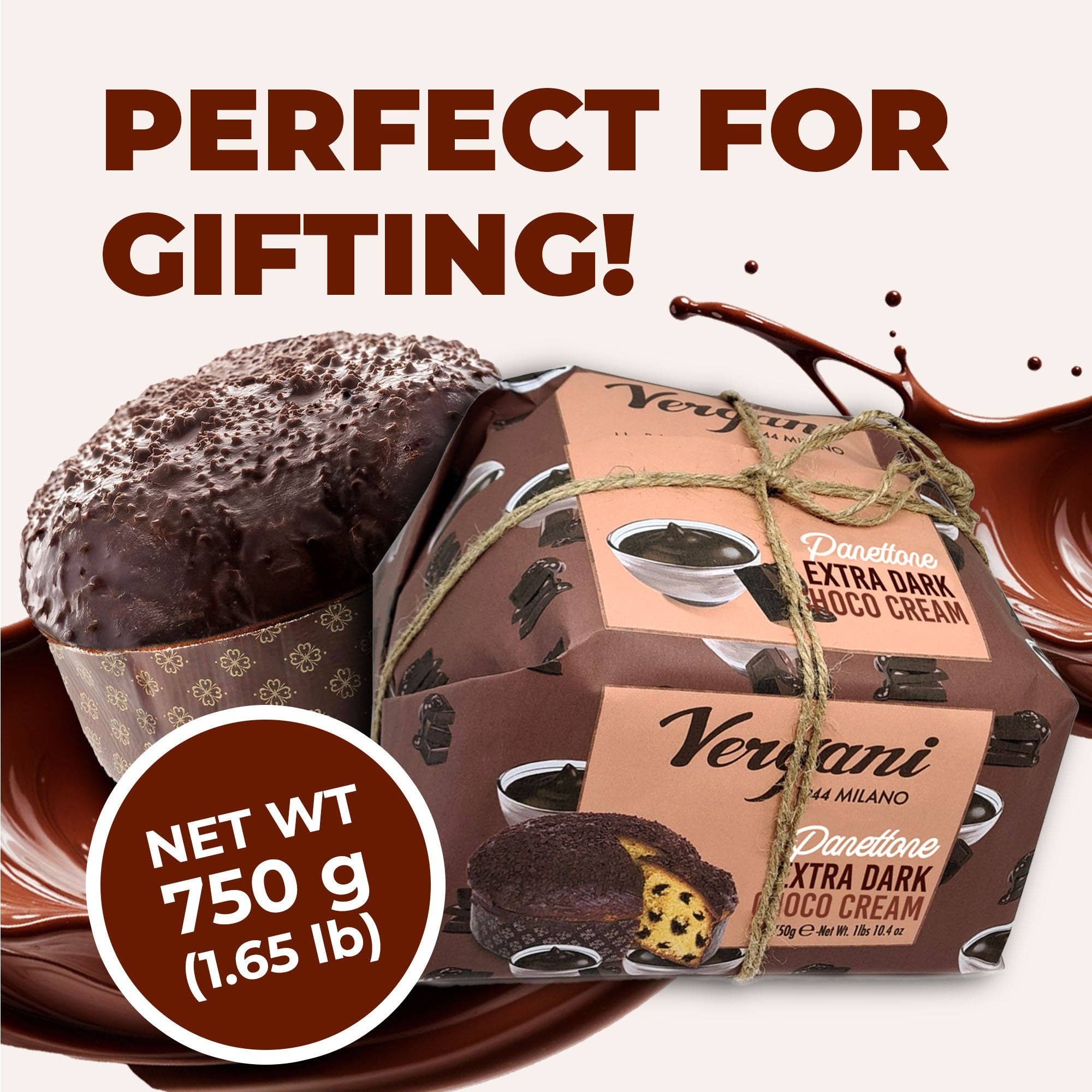 Food To Live – wholesale Tårta – Vergani Extra Mörk Choklad Panettone - 750g (1,65 lb)6