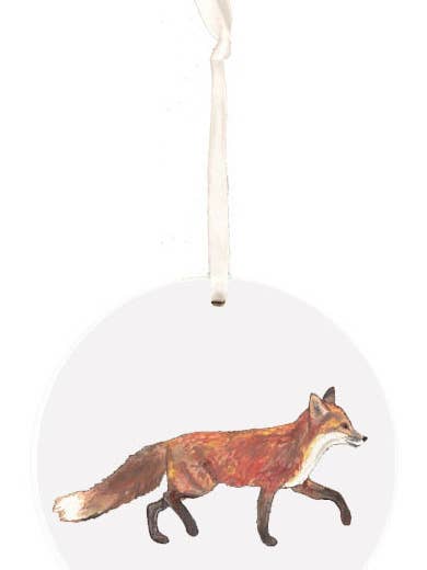Fox ornament 1, hiker gift, Christmas decoration for wholesale by Faith and Franklin