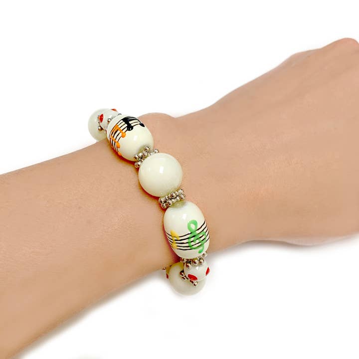 Fiona Accessories – wholesale Pärlarmband – Piano Music Note Beaded Armband, Skäl Lärare Gåvor8