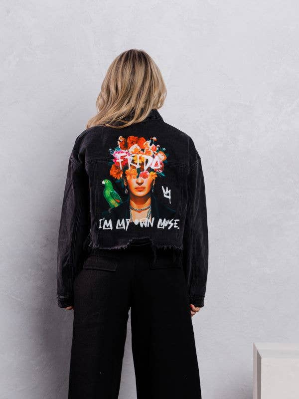 Trio Urban - Wholesale Denim Jacket - Women's - Frida Muse Crop Denim Jacket17
