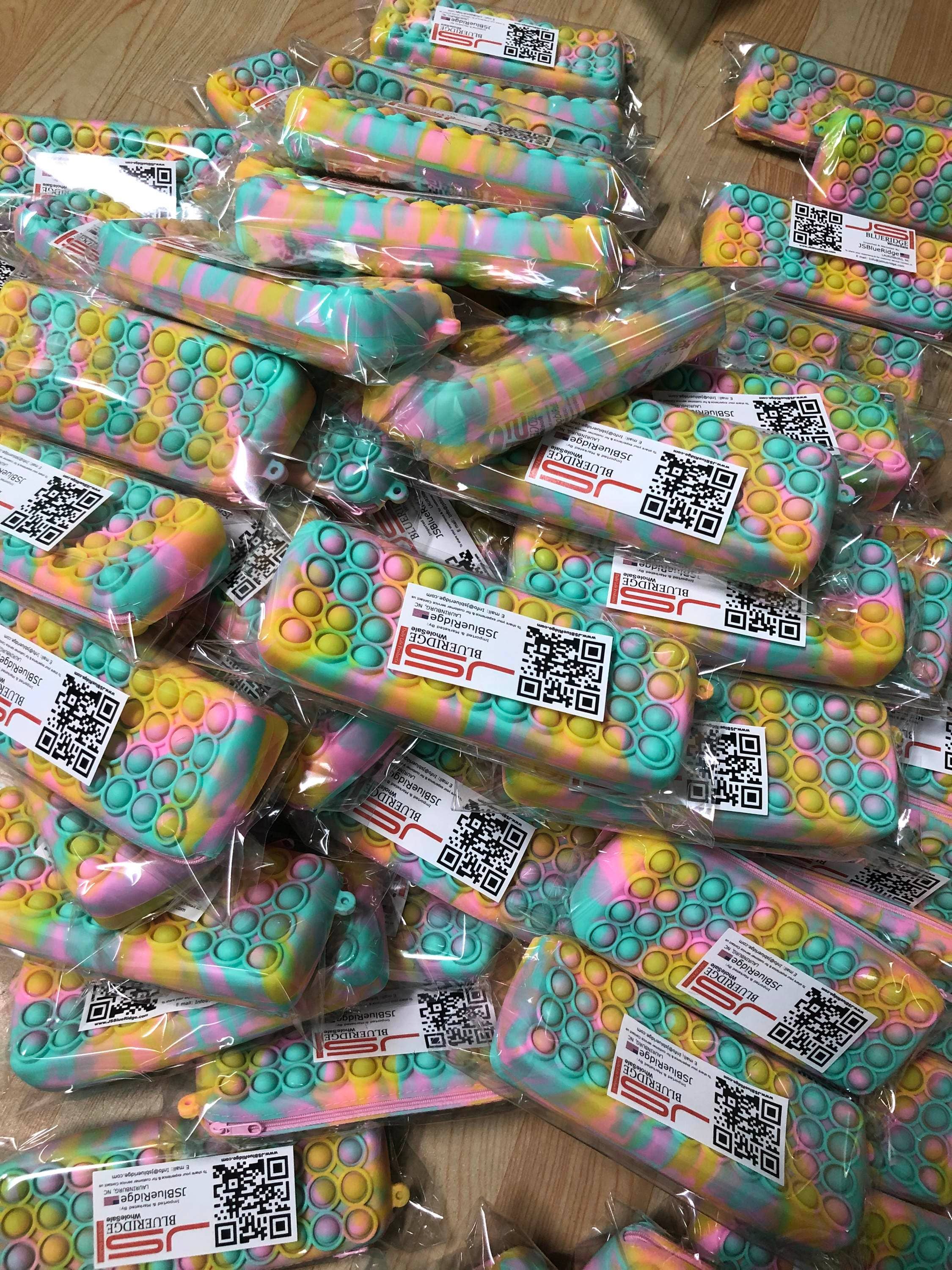 JSBlueRidge Toys - Wholesale Pencil Case/Pouch - Pop Pencil Case Pop It Fidget Kids Toy- Assorted7