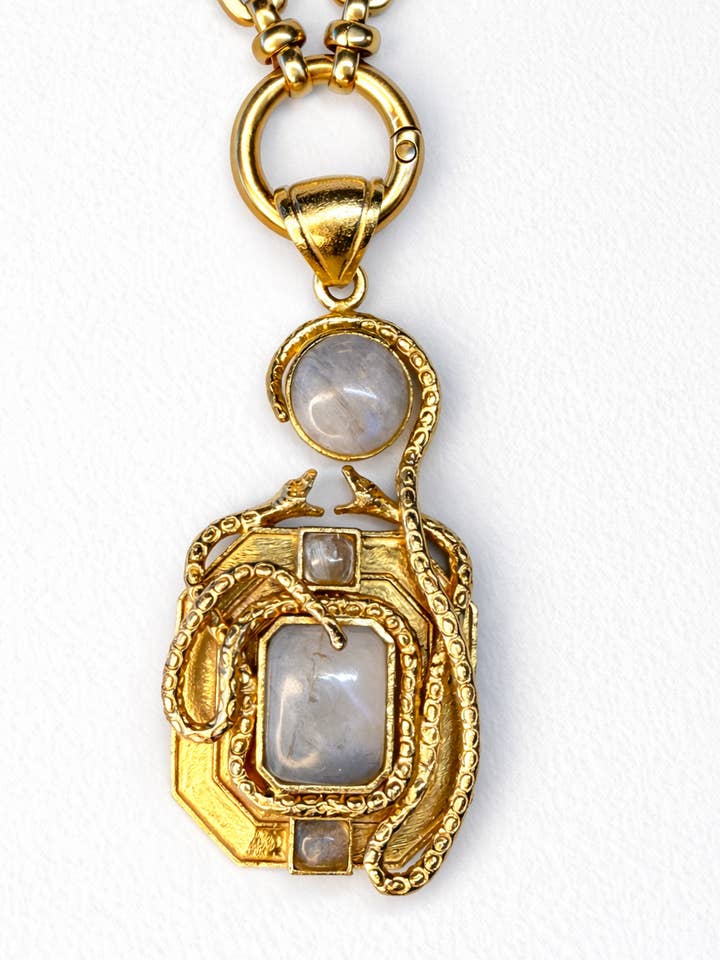 Nura Snake Necklace for wholesale by Boho Gal Jewelry