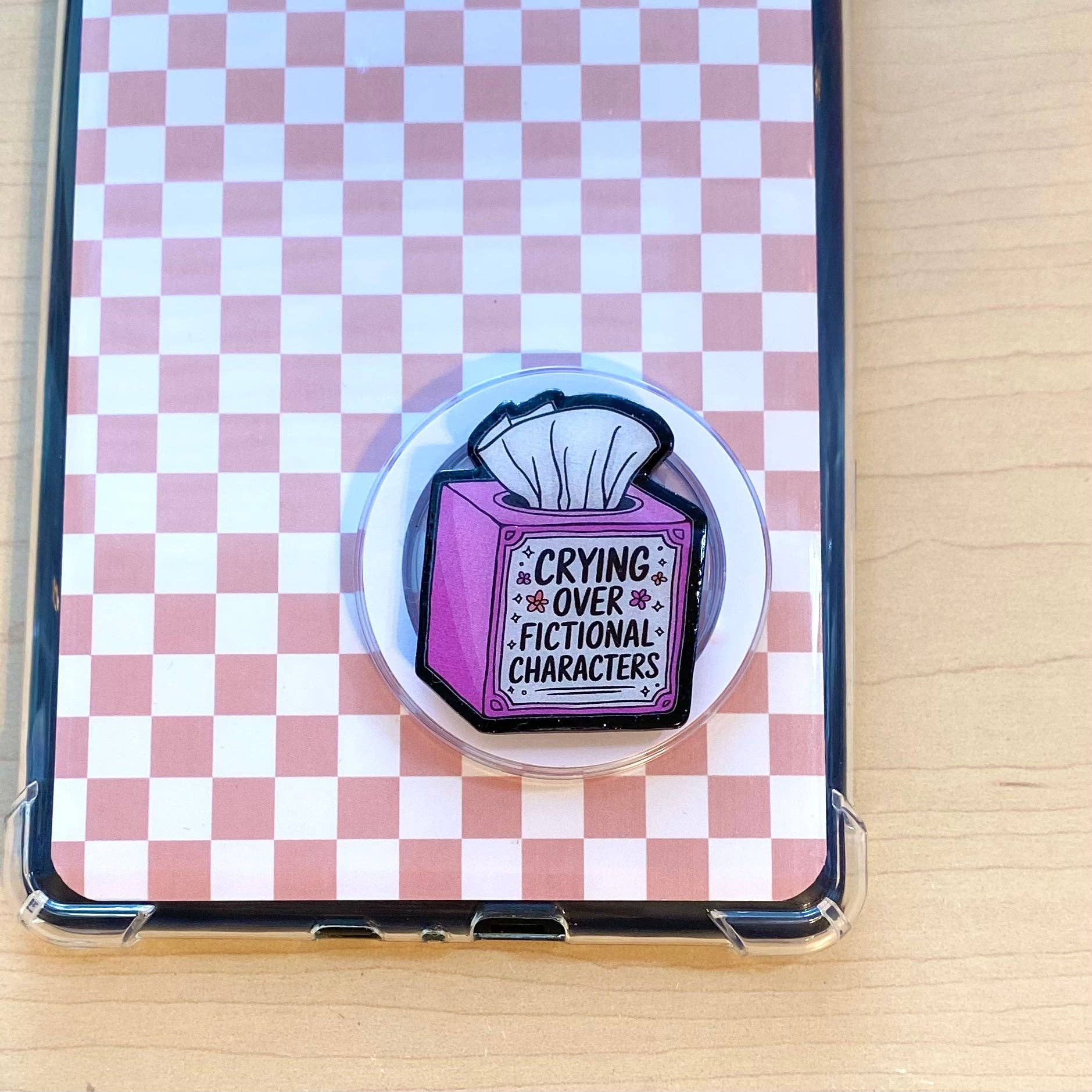 Kailex Boutique Wholesale - Wholesale Phone Grip - Crying Over Fictional Characters E-Reader, Phone Grip for all Devices - Magnetic or Adhesive2