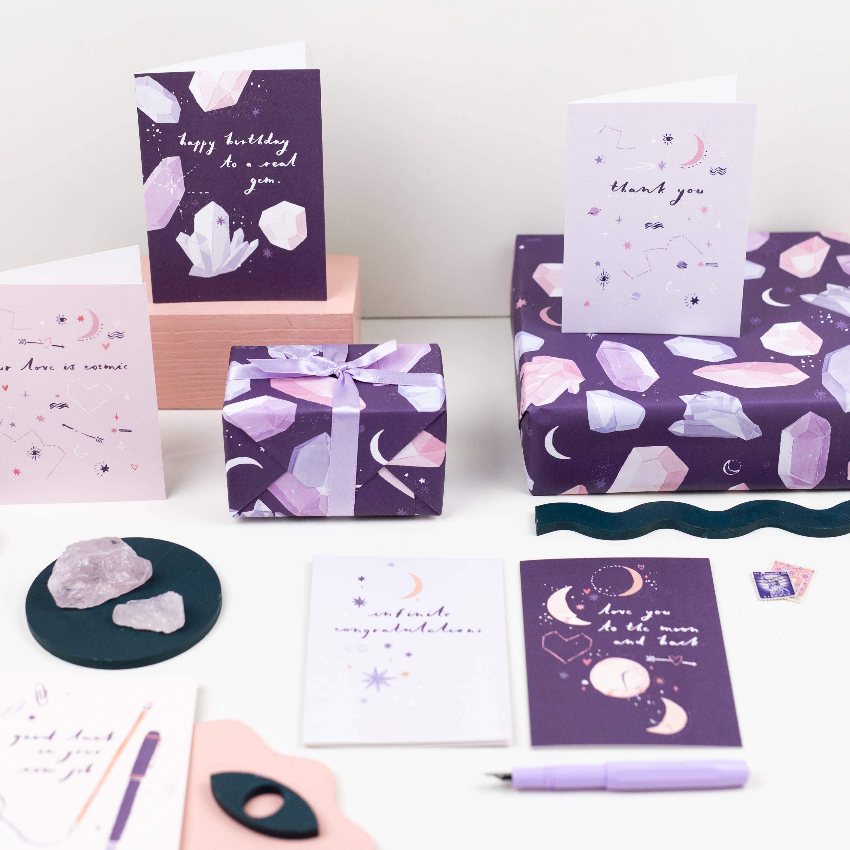 Sister Paper Co. – wholesale Omslagspapper – Kristaller Gift Wrap Sheet | Omslagspapper | Hantverkspapper6