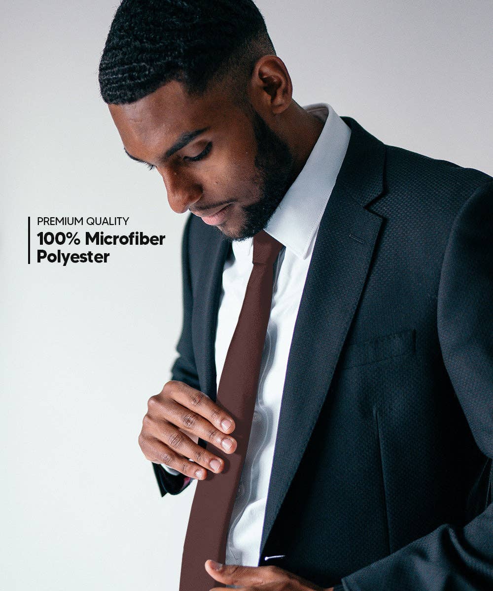 Dubal Brothers - Vente Cravate – homme - Cravate fine unie (4 paquets) par Vittorio Farina2