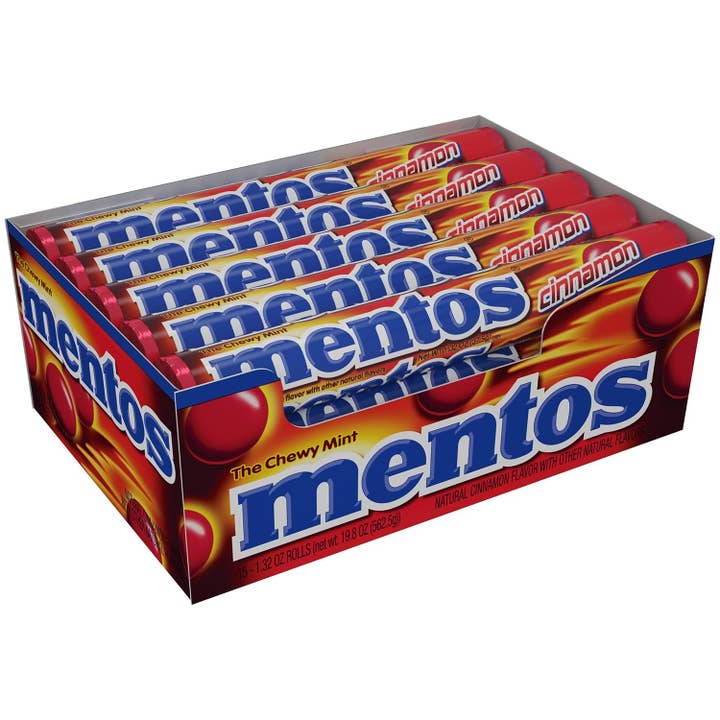 Snacky Candy - Wholesale Mints - Mentos Rolls Cinnamon 1.32 oz 15 count1