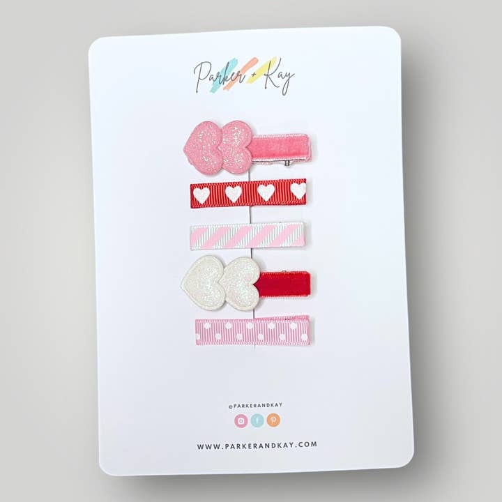Valentine Clips Variety Set for wholesale by Parker and Kay Collective