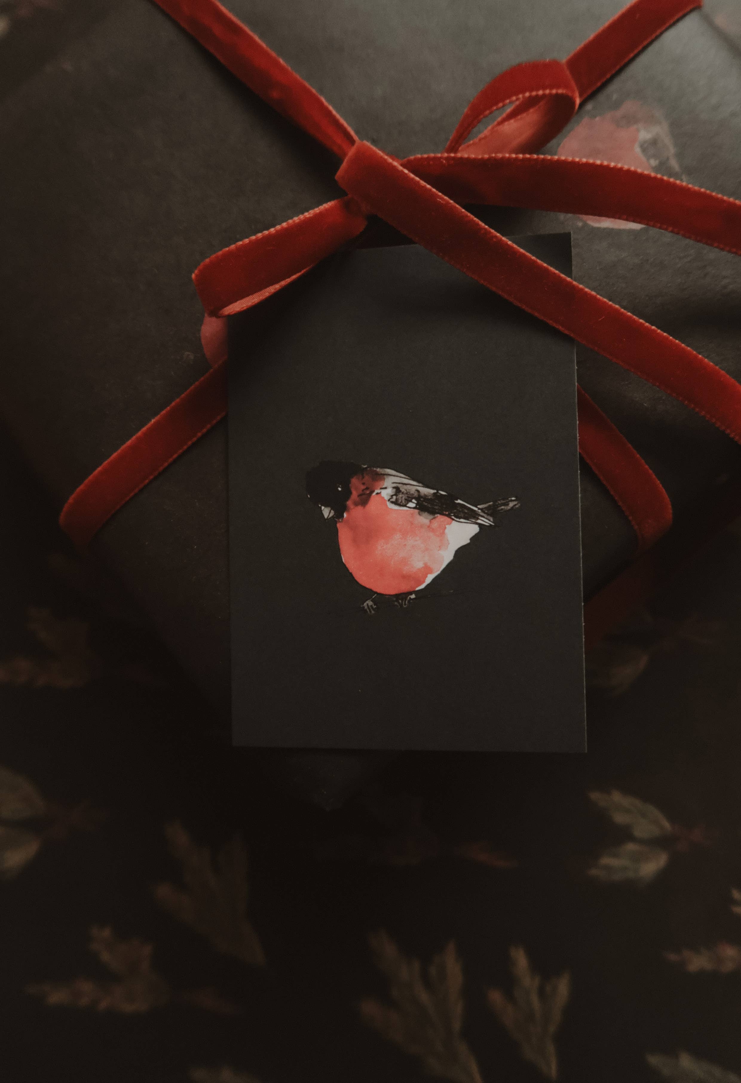 MyDesignPictures - Wholesale Christmas Card - Red robin Small Flat Card2