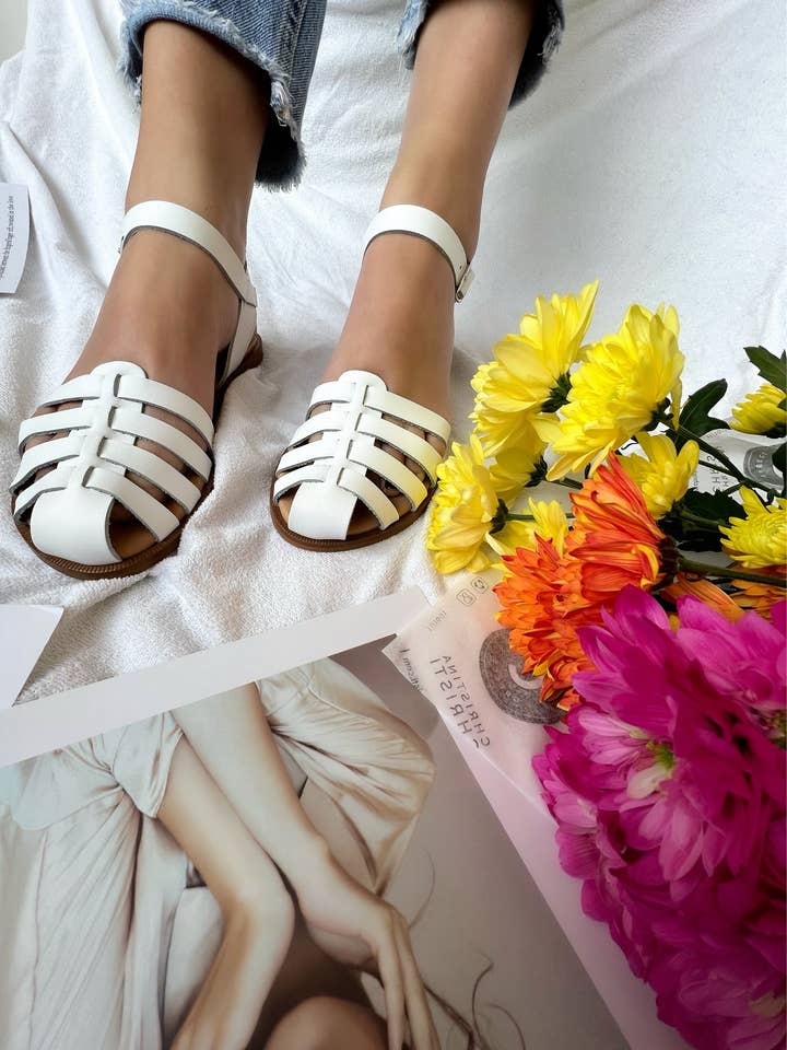 Christina Christi - Vendita all'ingrosso Sandali - Donna - Sandali estivi da donna, scarpe in pelle, sandali a punta chiusa4