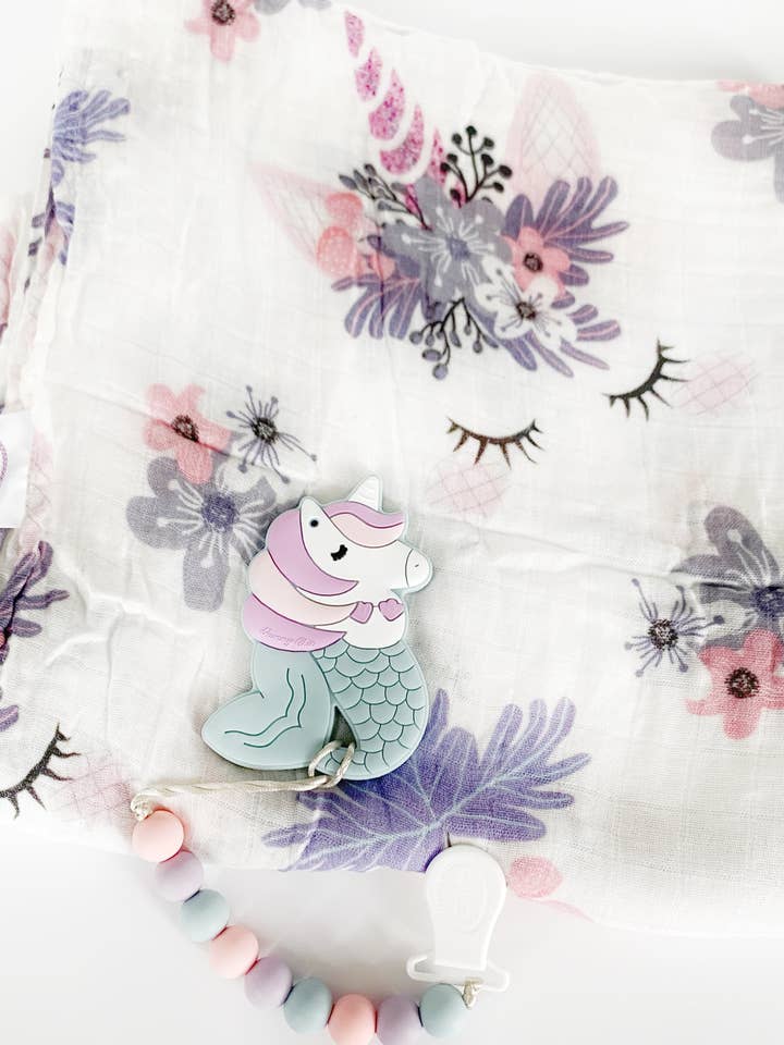 Katoenen dekentje met eenhoorn Swaddle voor wholesale door Gummy Chic