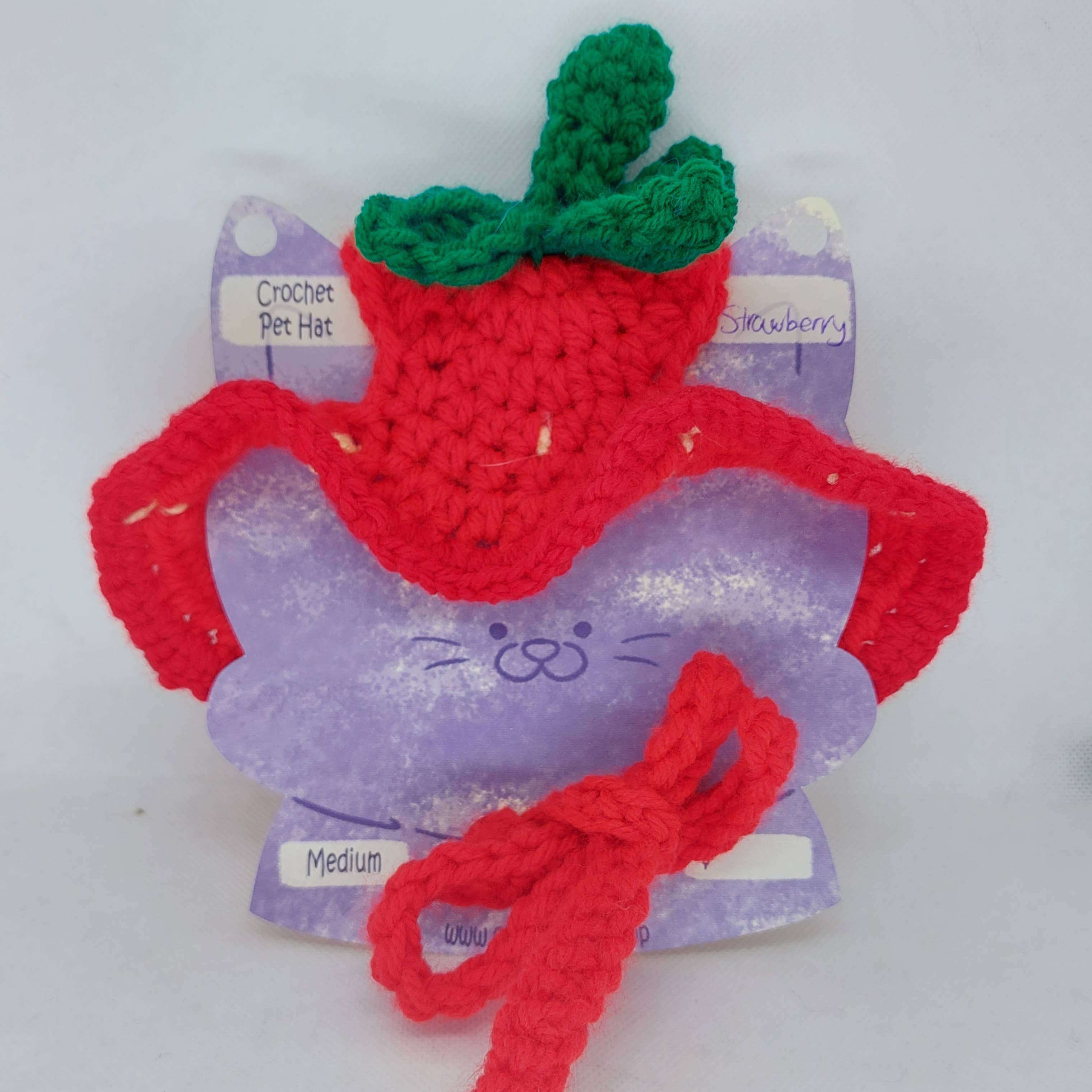 Glitter Ghost Clothing and Accessories – Engroshandel Hundehat - Hund – Hæklet Jordbærhue - Kattehjelm - Pet Hat17