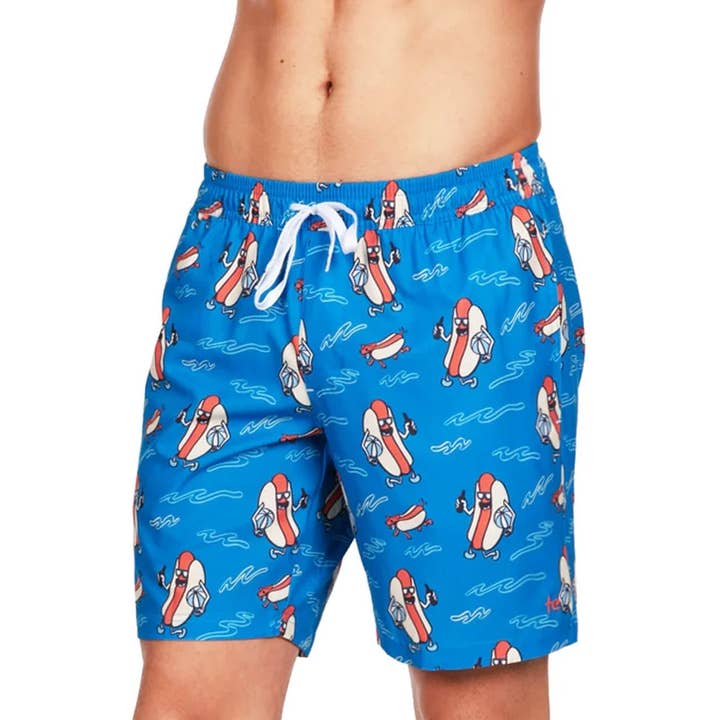 Hot Dog Diver 7.5" Stretch Swim Trunks - Men's Bathing Suit and other Purchase Wholesale frankfurters. Free Returns & Net 60 Terms on Faire trending on Faire.
