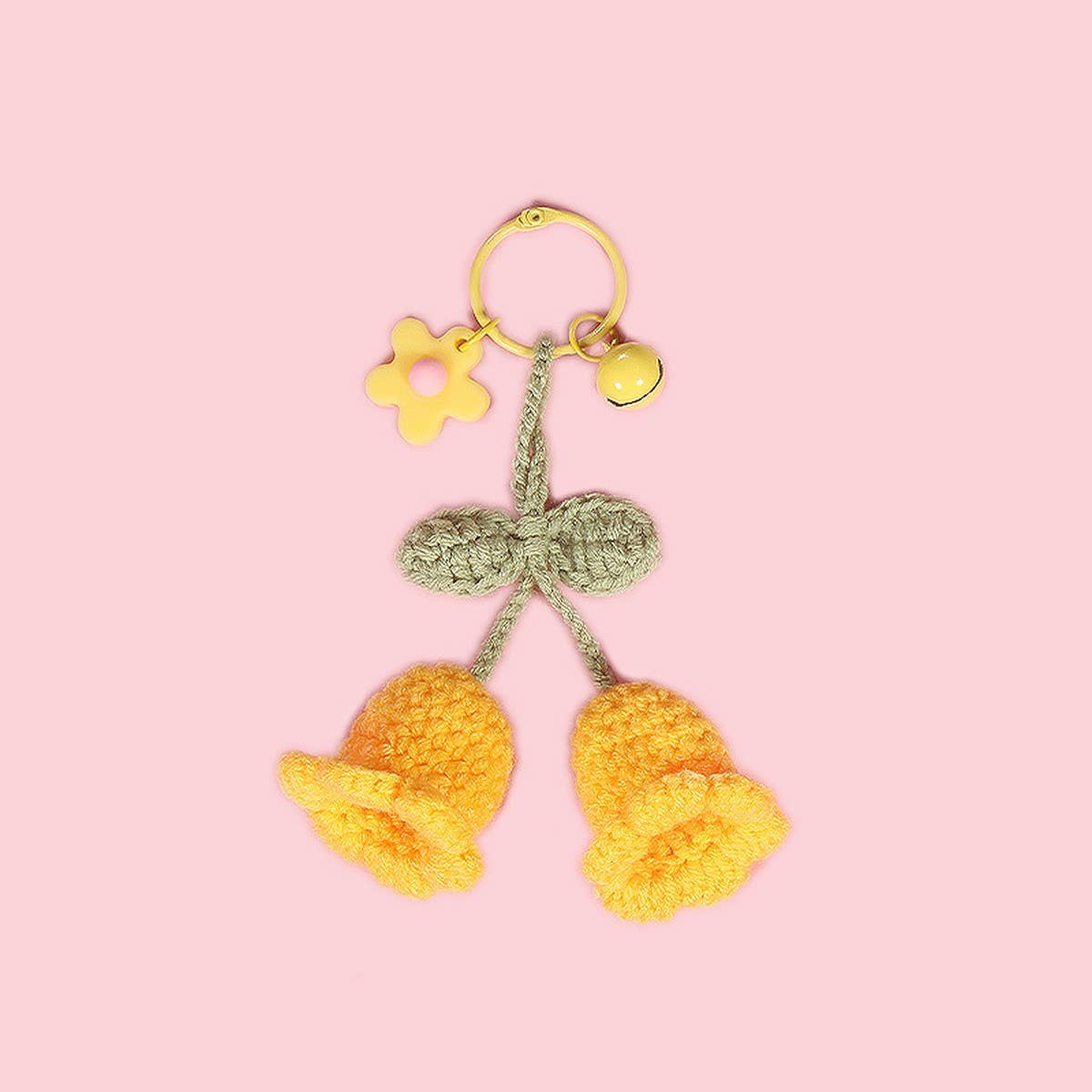 ACCITY - Wholesale Keychain - Women's - HAND-WOVEN LILY OF THE VALLEY FLOWER PENDANTS_CWASC08374