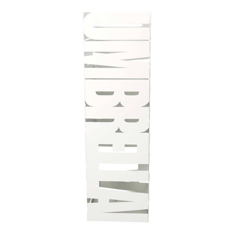 Metal Umbrella Stand Stripes White Square CM15.5x15.5h52 for wholesale on Faire3