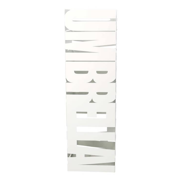 Metal Umbrella Stand Stripes White Square CM15.5x15.5h52 for wholesale on Faire3