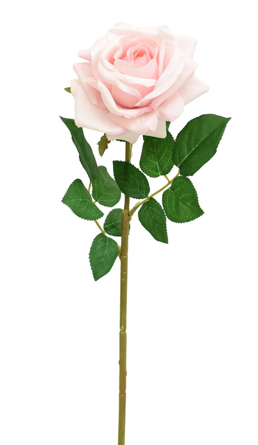 Aguilar Málaga - Wholesale Artificial Flowers - ROSE X1 TACT.NATURAL PINK 63cm(11cm)0