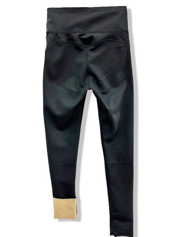 Negro Leggings de vellón/P49008 de venta al por mayor en Faire