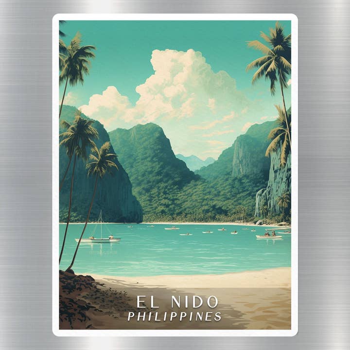 Vintage El Nido Philippine Sticker for wholesale by GraffMerch.com