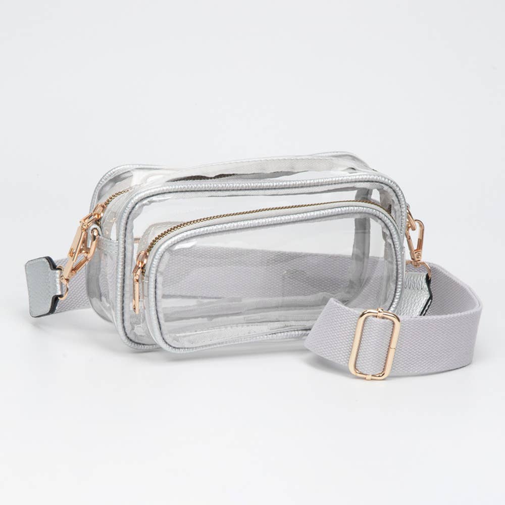 Sensibling Corp. - Wholesale Crossbody Bag - Women's - Transparent Rectangular Crossbody Bag6