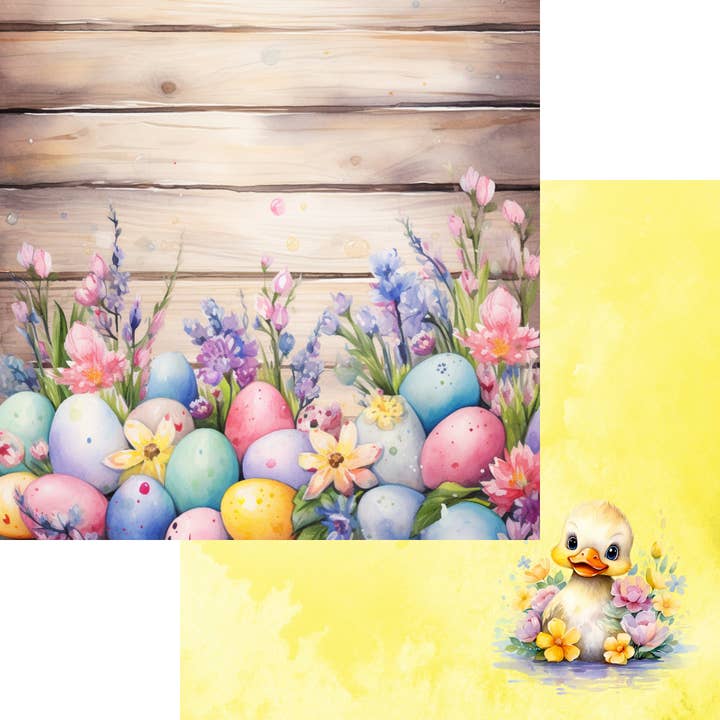 Easter Collection My Little Peep 12 x 12 Double-Sided Scrapbook Paper by SSC Designs - 15 Pack for wholesale by SSC Wholesale