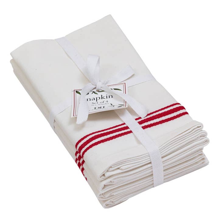 Design Imports - Wholesale Dinner & Cloth Napkin - Bistro Stripe Napkin Set