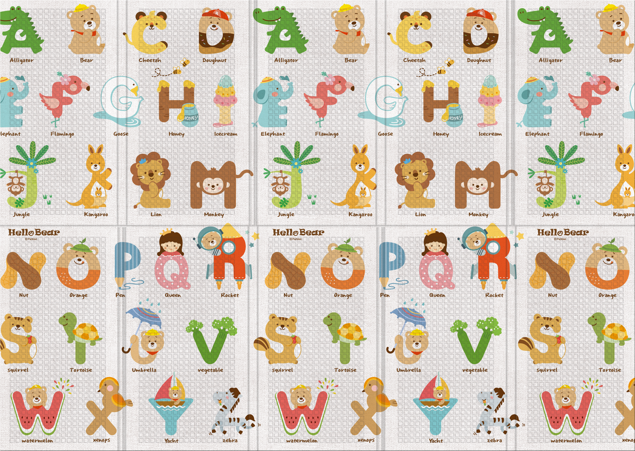 Parklon - Wholesale Play Mat - Kids & Baby - Double-sided ABC / Urban Zig Zag Folding Mat2