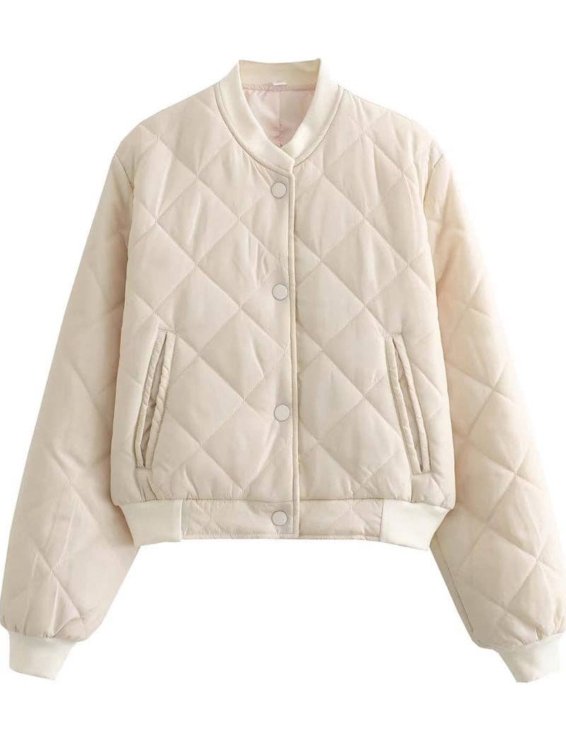 safistyle - Wholesale Bomber Jacket - Women's - Quilted Cropped Bomber Jacket10