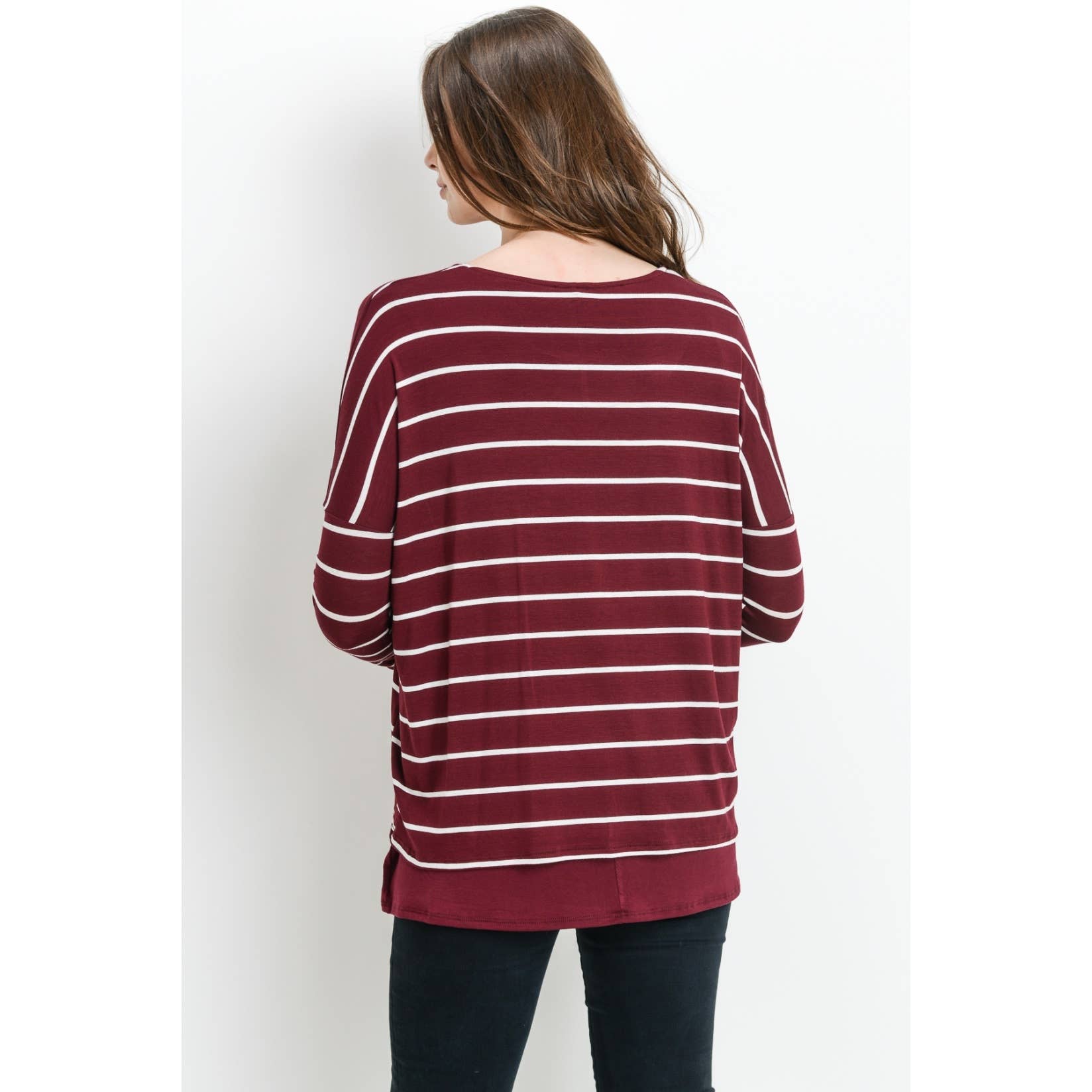 Hello Miz – Engroshandel Top til amning - Graviditet og barsel – Stripet dobbeltsidet graviditetstop til amning1