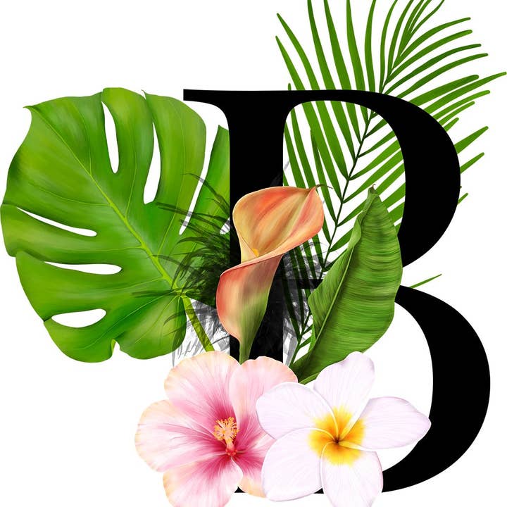 Mason Jar Merchant – Großhandel Trinkglas/Tasse – Einmachglas-Tumbler mit tropischem Monogramm2