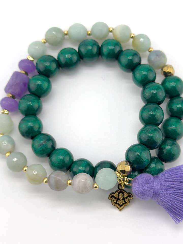 Dupla Mala Verde Amazonita por atacado de samsara collection