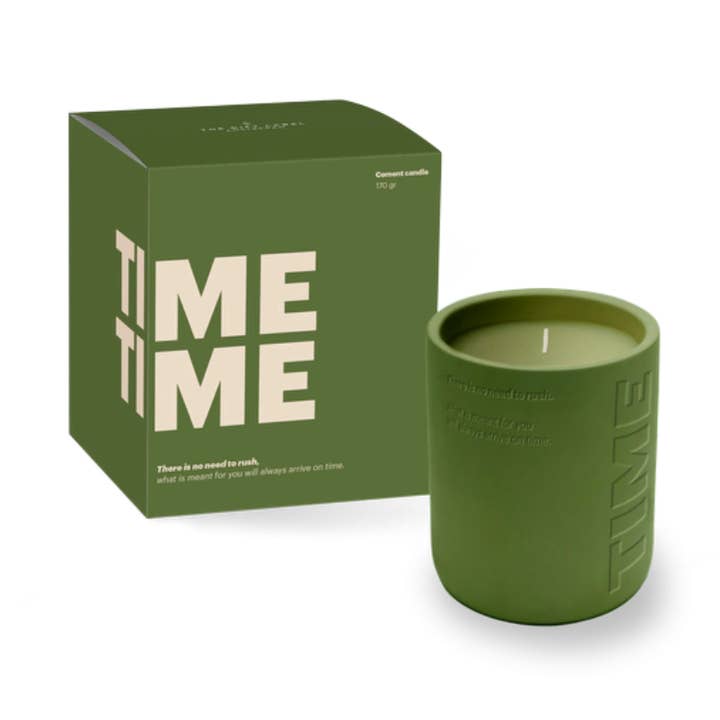 CEMENTED CANDLE 170GR - STUDIO - TIME for wholesale by The Gift Label
