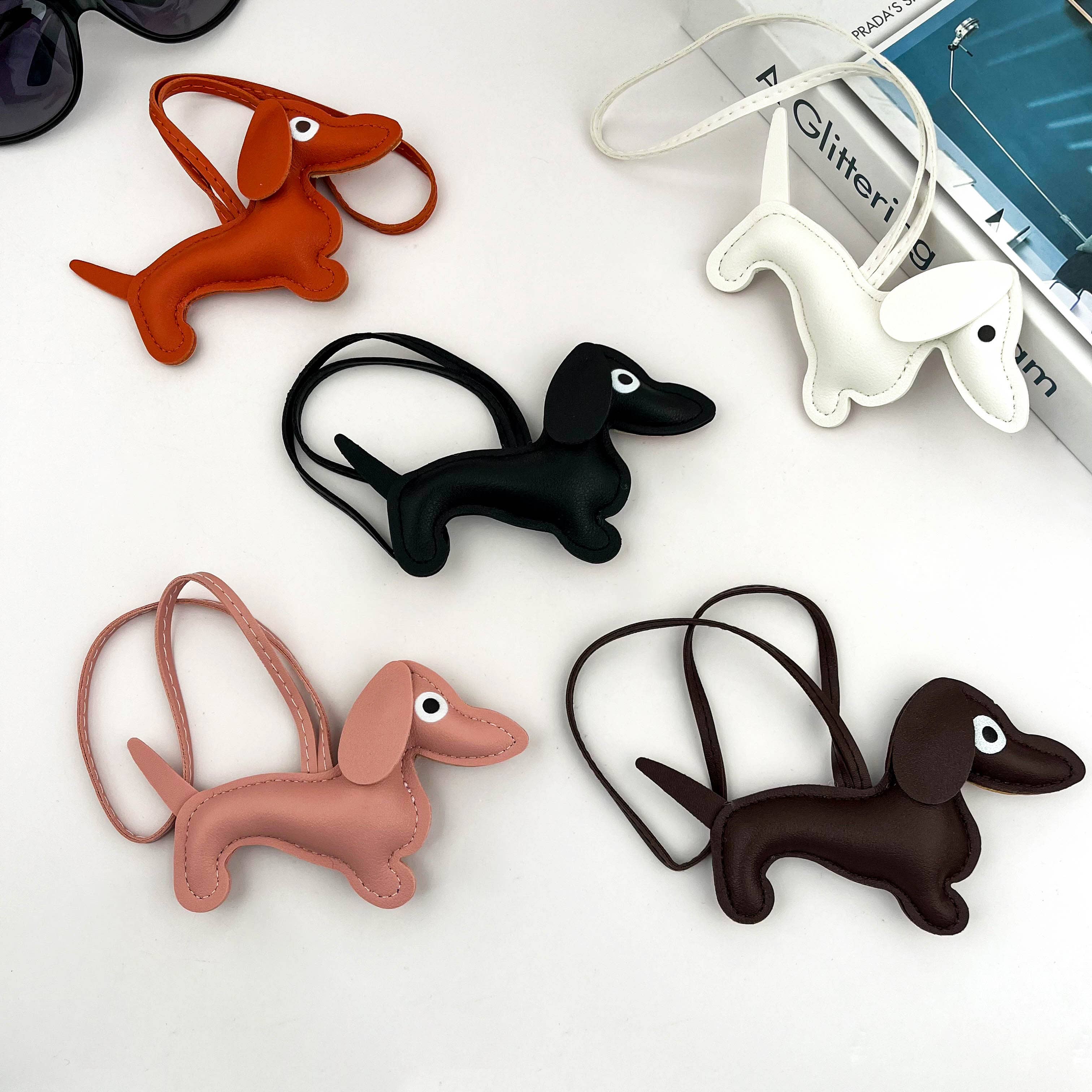 SoapElenGlen - Wholesale Purse/Bag Accessory - Women's - Dachshund Bag Pendant, Leather Strap Puppy Accessories2