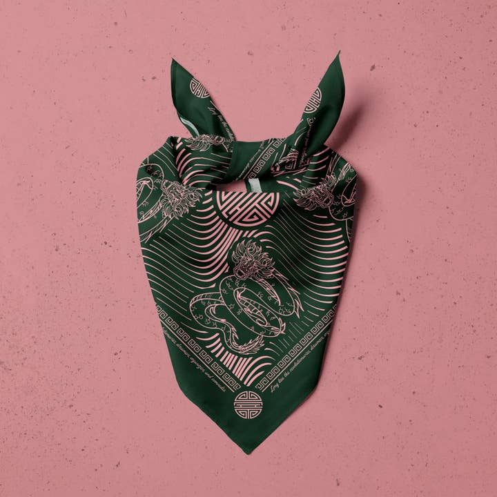 Longevity Dragon Bandana for wholesale by Moonymade