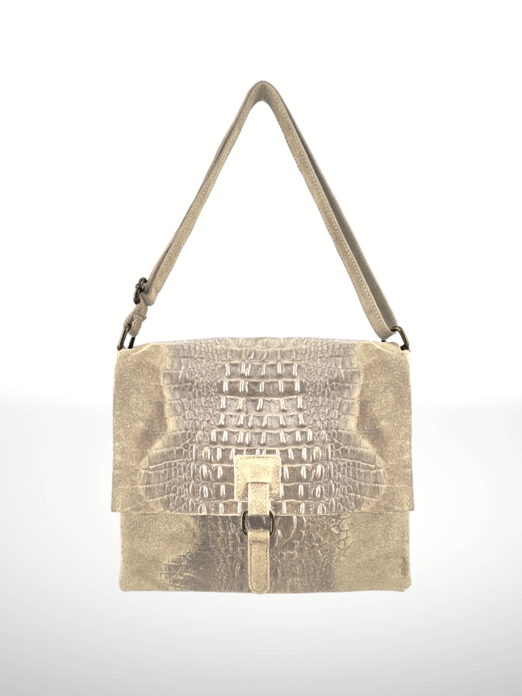 ITALIAN'S LEATHER - Wholesale Crossbody Bag - Women's - Adina Suede Leather Shoulder Bag 1900330