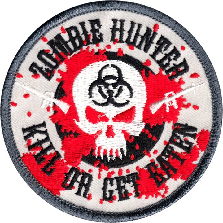 Square Deal Recordings & Supplies - Wholesale Patch - Patch - "Zombie Hunter - Kill Or Get Eaten" - With Skull