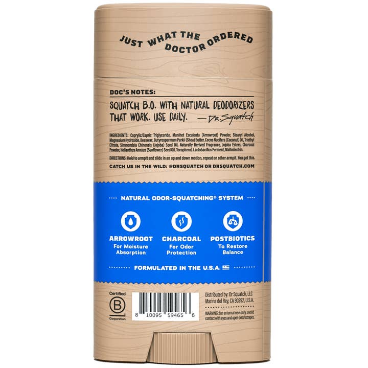 Dr. Squatch - Wholesale Deodorant - Men's - Fresh Falls Deodorant - 6 Units1