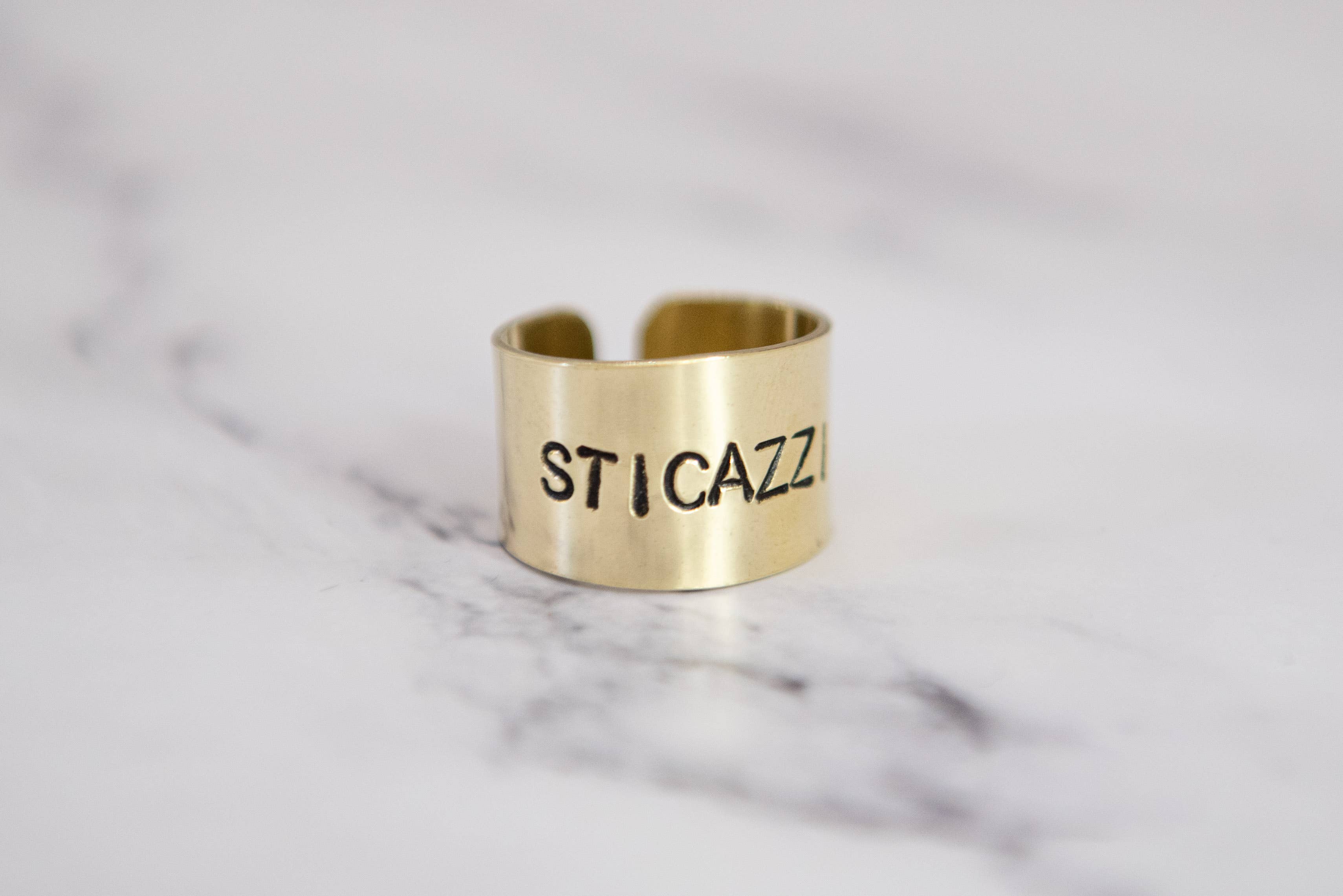 Loti jewels - Wholesale Band/Stacked Ring - MESSAGE RING IN BRASS WITH ENGRAVING20