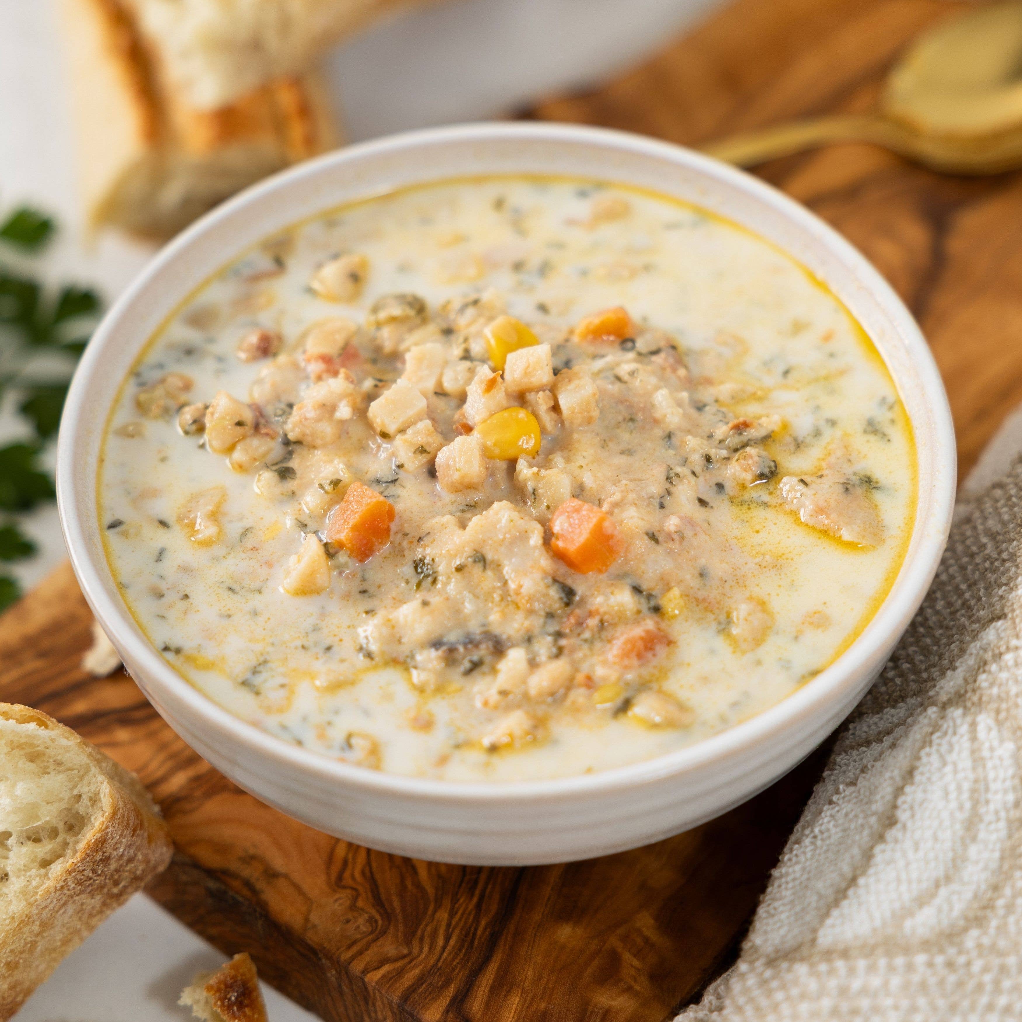 SeaBear Smokehouse - Wholesale Soup - SeaBear Smoked Salmon Chowder1