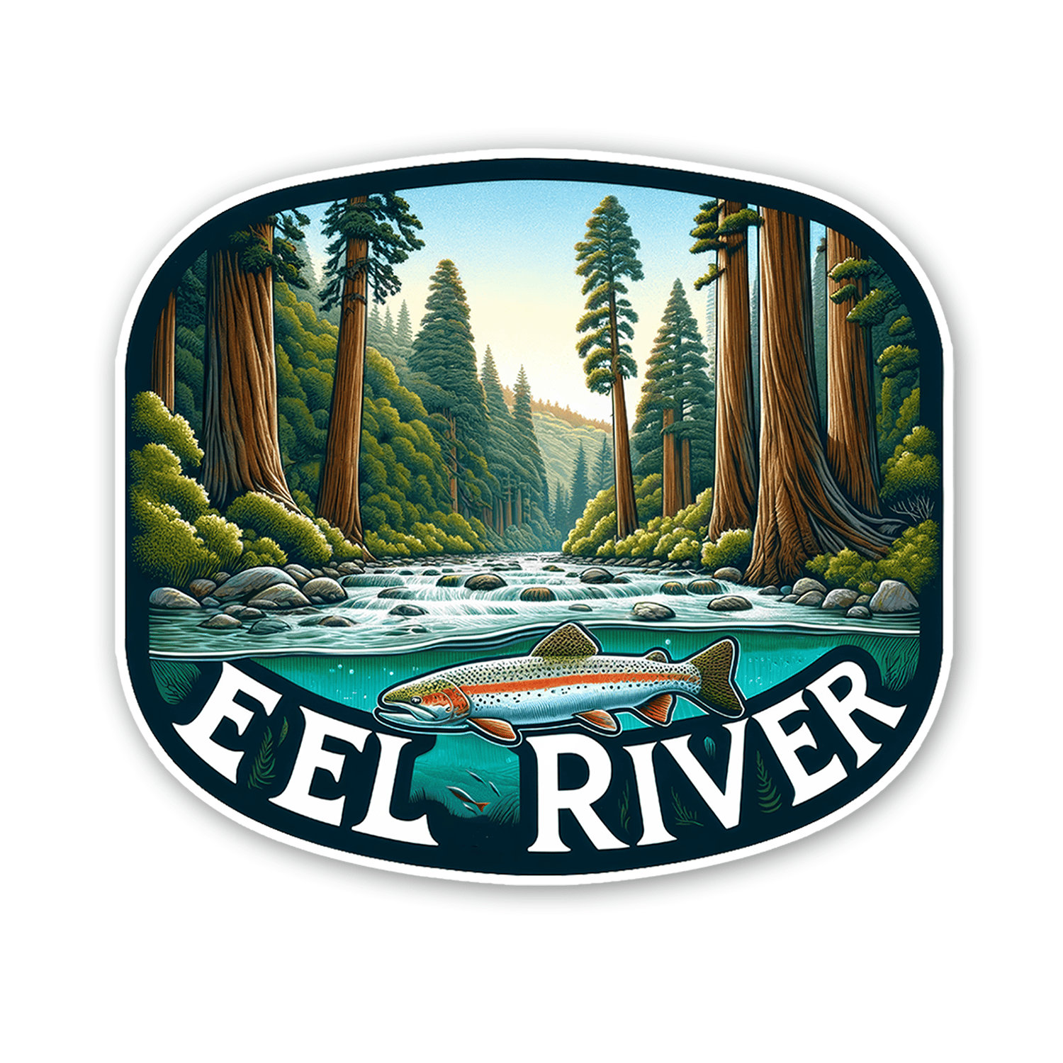 Sticker Atlas - Wholesale Sticker - Eel River Trout Sticker0