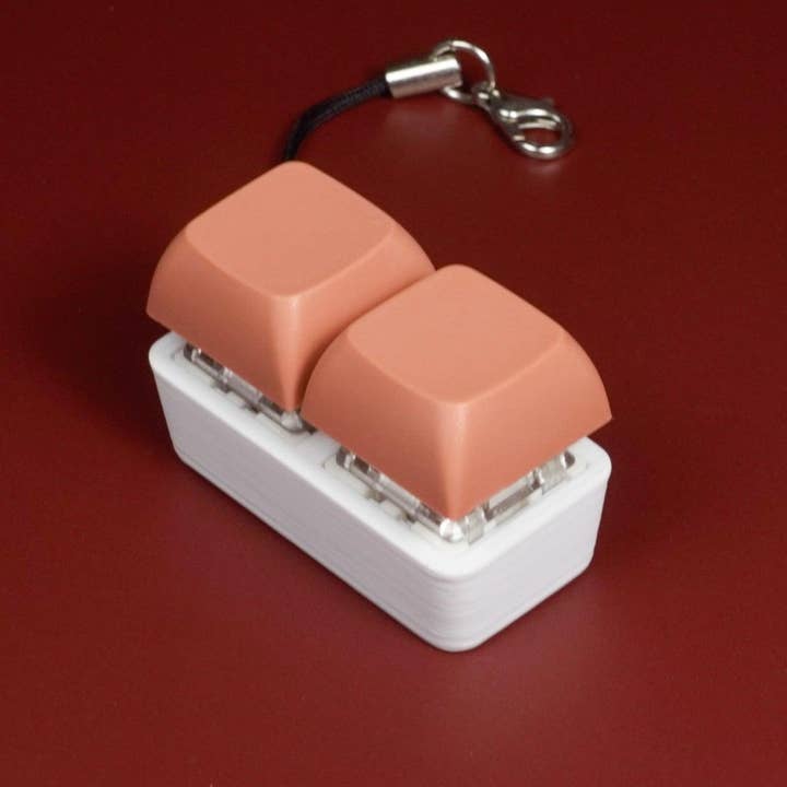 Strudel3D - Wholesale Fidget Toy - Kids - 2x1 Mechanical Fidget Keychain - Pastel Colors