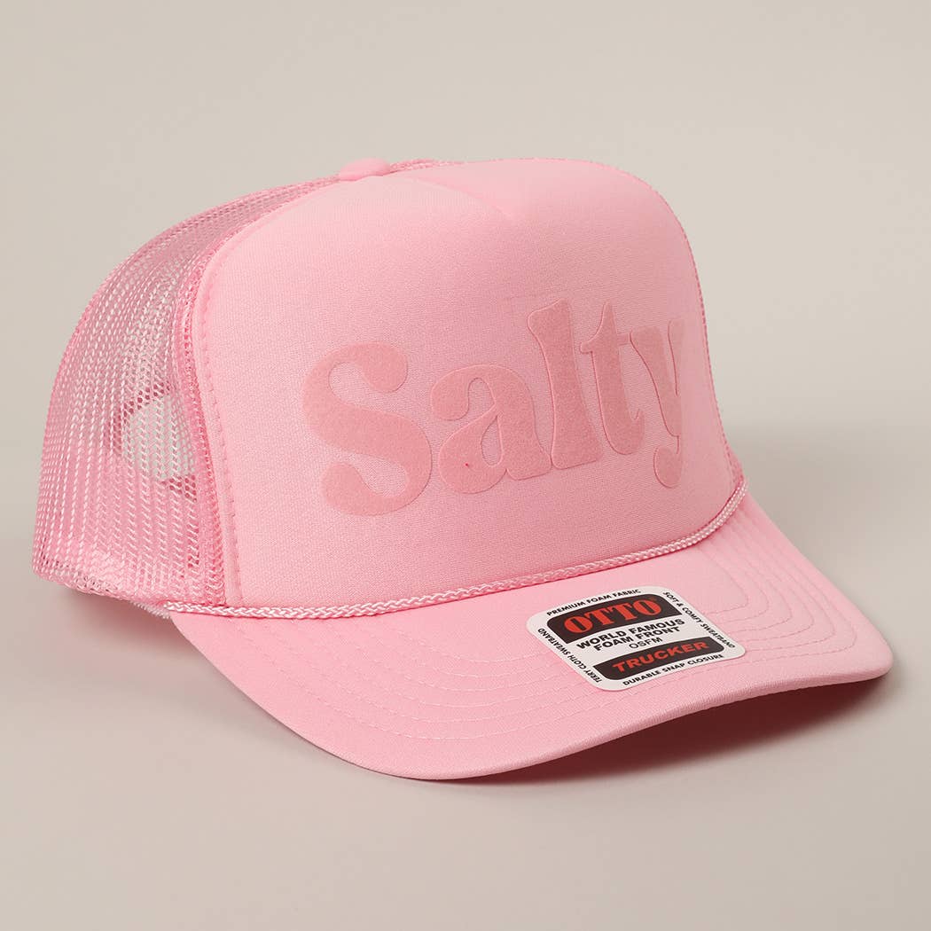 Fashion City – wholesale Trucker hat – Unisex – Salty Text Printed Mesh Back Foam Trucker Hat21