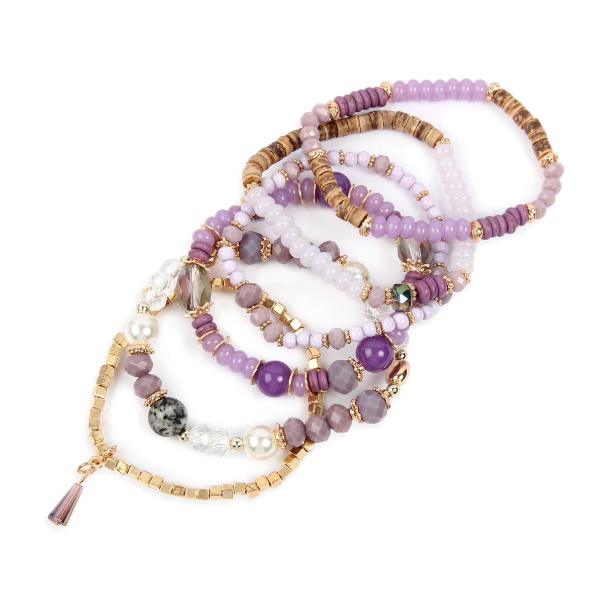 MYS Wholesale Inc - Wholesale Jewelry Set - Multi Stone Beads Stackable Bracelet1