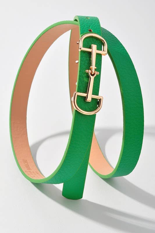 anbfashion - Venta al por mayor Cinturón - Mujer - Cinturón estrecho con hebilla LUX D Ring Horse Bit0