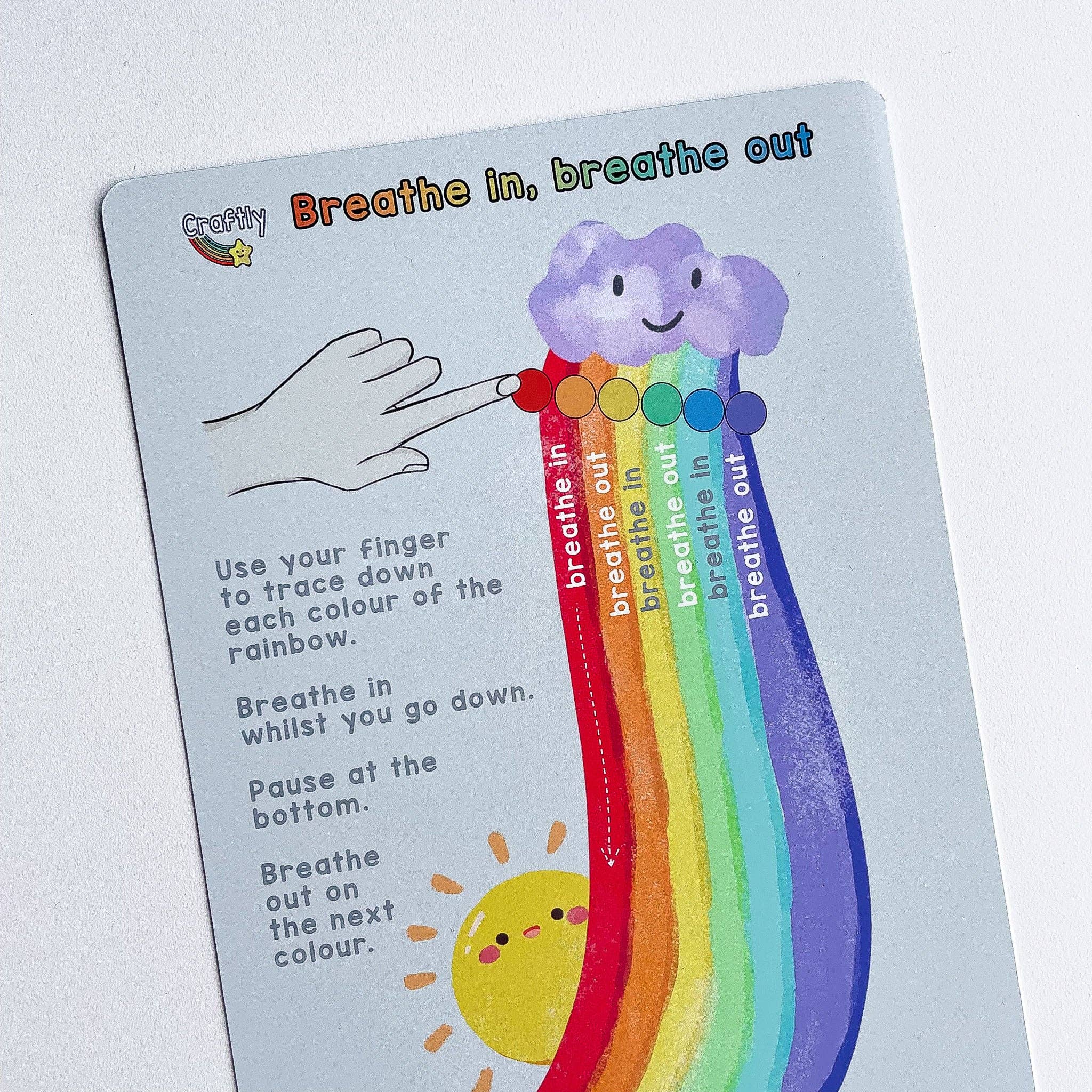 Craftly Ltd – wholesale Colouring and activity book – kids and baby – Mindful Breathing Rainbow2